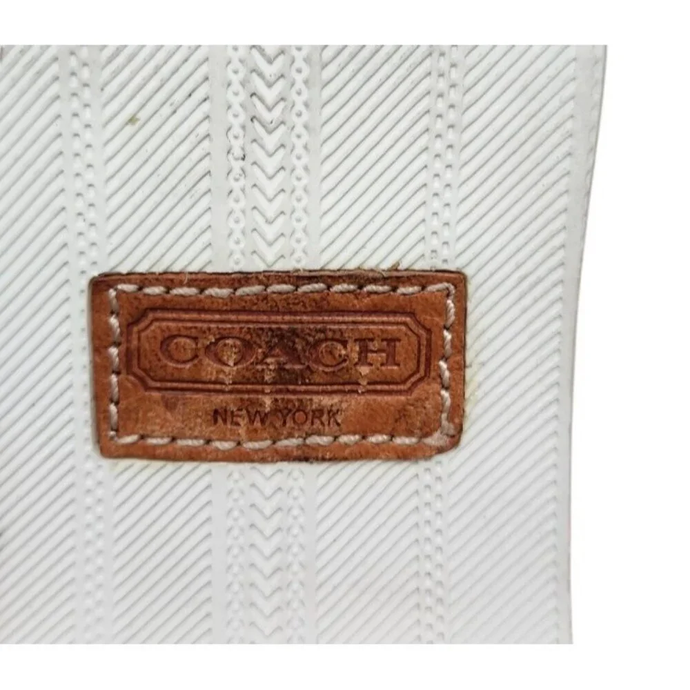 COACH Zinnia Mint Leather Oxford Shoes Tassel Detail Classic Chic Size 8 B - Picture 11 of 12